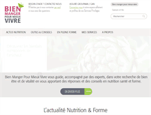 Tablet Screenshot of bienmangerpourmieuxvivre.fr